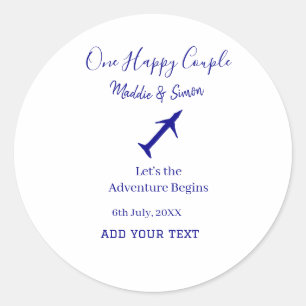 Adesivo Uma aventura de vamos feliz começa a co-casamento