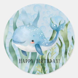 Adesivo Uma Baleia De Boa Festa de aniversário