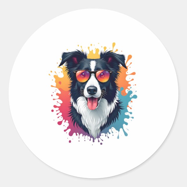 Adesivo Uma bela Collie de Cães [RB#10009] (Frente)