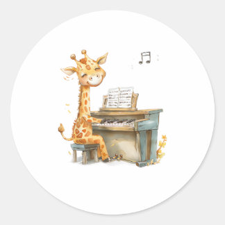 Adesivo Uma Bela Girafa Joga Violão