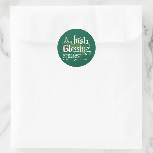 Adesivo Uma Bênção Irlandesa (Bolsa)
