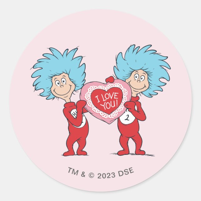 Adesivo Uma Coisa Dois Eu Te Amo (Frente)