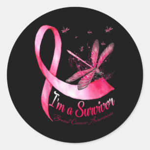 Adesivo Uma Consciência do Cancer de Dragonfly Sobrevivent