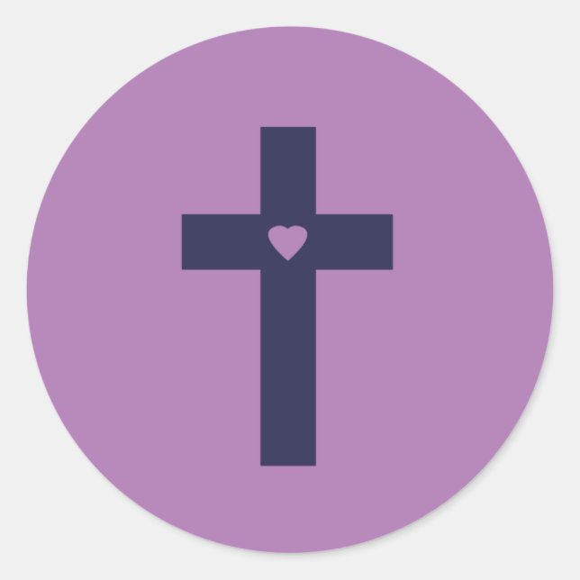 Adesivo Uma Cruz Com Amor Arte de Amor Sagrado (Frente)