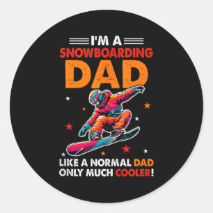 Adesivo Uma definição de pai que pratica snowboarding muit