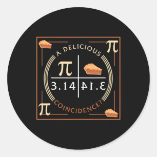 Adesivo Uma Deliciosa Coincidência Pi Dia 3.14 Matemática