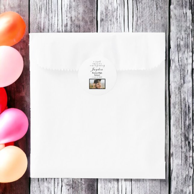 Adesivo Uma doce extremidade para uma nova foto de graduaç (Criador carregado)