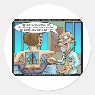 Adesivo Uma Dor Verdadeira Nas Costas Camisetas Engraçada