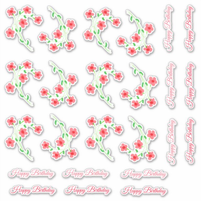 Adesivo Uma dúzia de feliz aniversário (Frente)