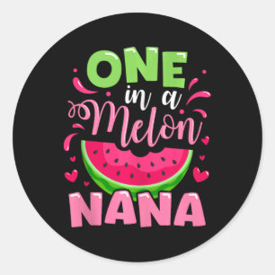 Adesivo Uma Em Uma Família De Festas de aniversário Melon 