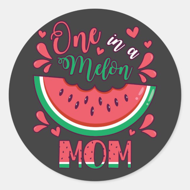 Adesivo Uma em uma festa de Melon Mãe B-Day (Frente)