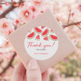 Adesivo Uma Em Uma Marca De Aniversário De Melão, Melancia