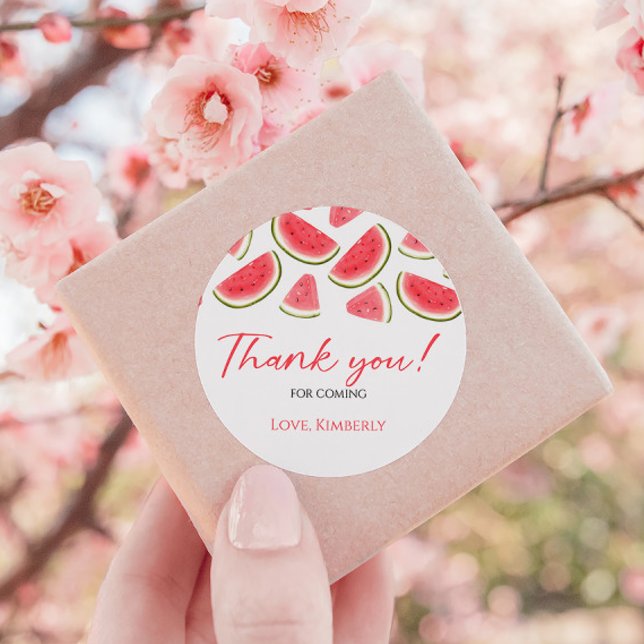 Adesivo Uma Em Uma Marca De Aniversário De Melão, Melancia (Criador carregado)