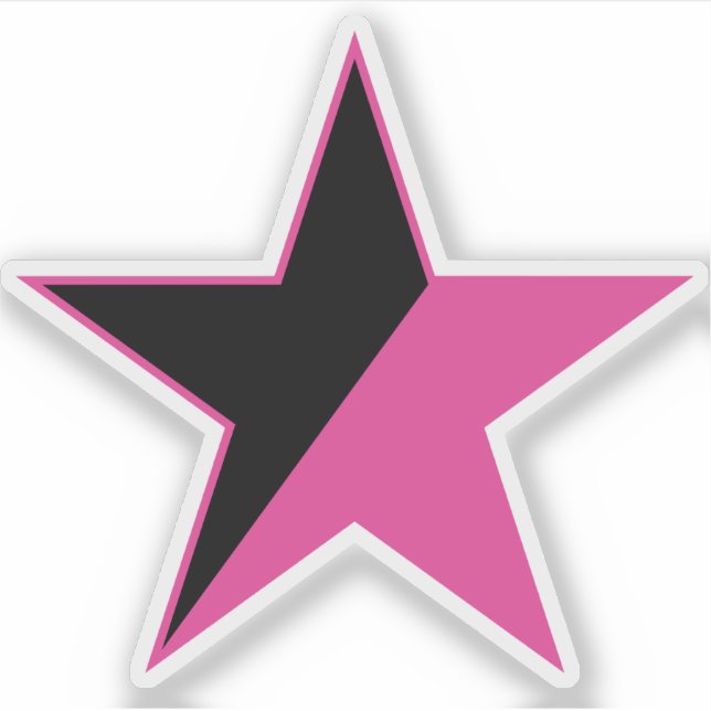 Adesivo Uma Estrela Rosa Do Feminismo v2 (Frente)