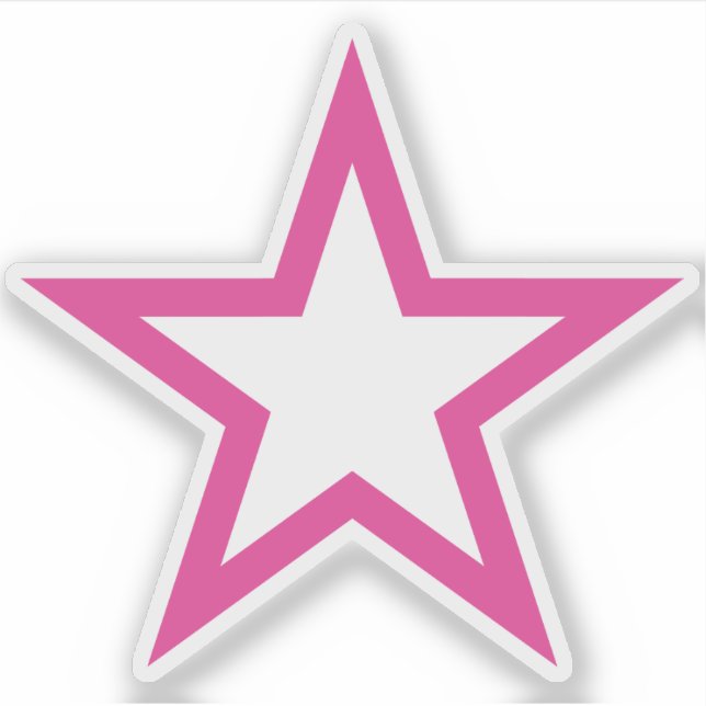 Adesivo Uma Estrela Rosa Do Feminismo - v6 (Frente)