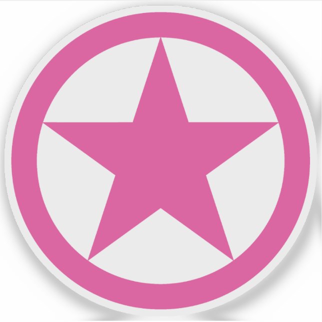 Adesivo Uma Estrela Rosa Do Feminismo - v7 (Frente)