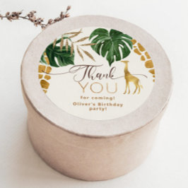 Adesivo Uma fêmea Safari selvagem, girafa Aniversário Obri