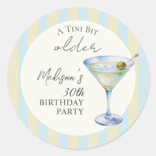 Adesivo Uma Festa de Aniversário com Martini Cocktail Um P