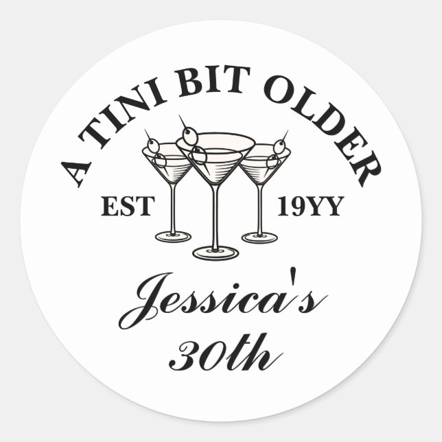 Adesivo Uma Festa de aniversário Preta Mais Velha De Tini (Frente)