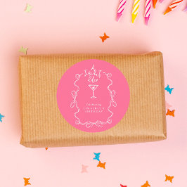 Adesivo Uma Festa de aniversário Rosa Martini, Um Pouco Ma