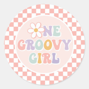 Adesivo Uma garota muito fixe Pink Daisy Checker
