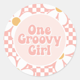 Adesivo Uma garota muito fixe Pink Daisy Checker