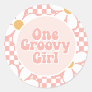 Adesivo Uma garota muito fixe Pink Daisy Checker