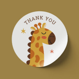 Adesivo Uma girafa bonita. Belo safari animal e obrigado z