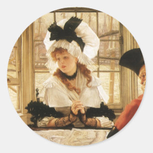 Adesivo Uma História Tediosa por James Tissot, Arte Fina A