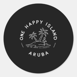 Adesivo Uma Ilha Feliz Aruba Lembrança Férias de Verão Ma