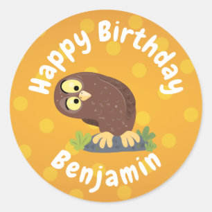 Adesivo Uma ilustração curiosa e engraçada de desenho a