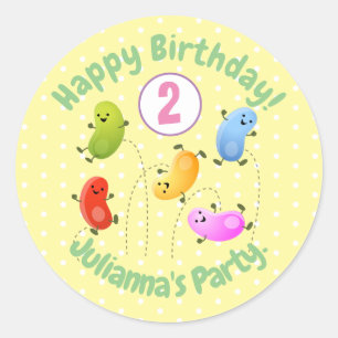 Adesivo Uma ilustração de cartoon de boas-vindas felizes