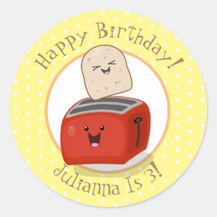 Adesivo Uma ilustração de desenho animado em torradeira 