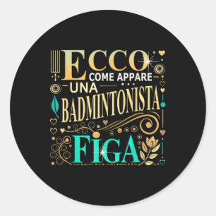 Adesivo Uma Jogadora de Badminton Gata Ideias Presente Bad