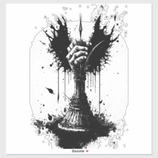 Adesivo Uma Mão Rotativa Possui Vinheta Legendária De Vini