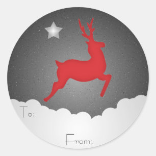 Adesivo Uma marca de presente noturna estrelada
