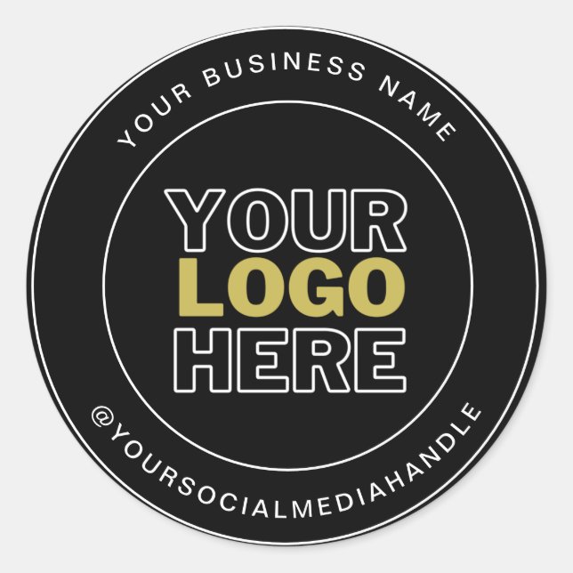 Adesivo Uma marca personalizada profissional redonda (Frente)