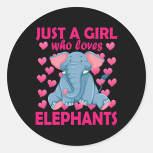 Adesivo Uma Menina Que Ama Os Elefantes, Zoo Elephant Cons