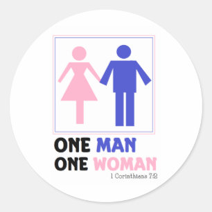 Adesivo Uma mulher do homem um