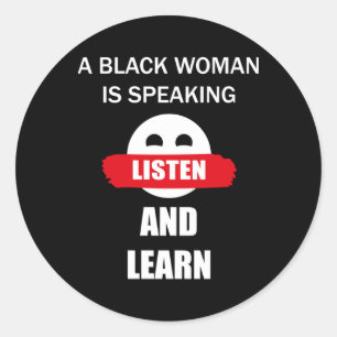 Adesivo Uma Mulher Negra Está Falando