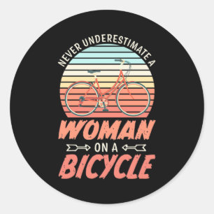 Adesivo Uma Mulher Numa Bicicleta