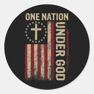 Adesivo Uma Nação Sob Deus Bandeira 4 De Julho Patriótico 