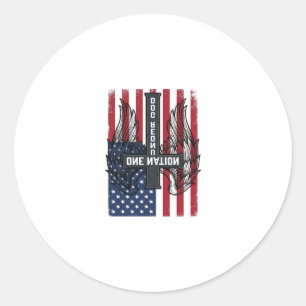 Adesivo Uma Nação Sob Deus Camisa Patriótica Asas Cruz_1