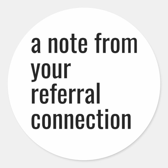 Adesivo "Uma Nota De..." Vinheta de Envelope (B&W) (Frente)