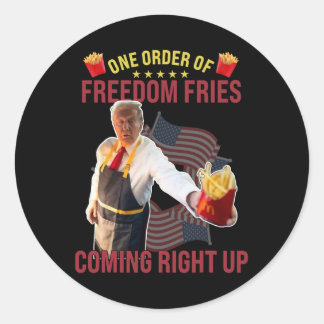 Adesivo Uma ordem engraçada de batatas fritas da liberdade