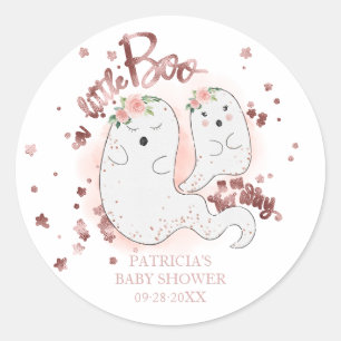 Adesivo Uma Pequena Boo Fofa Menina de Halloween Chá de Be