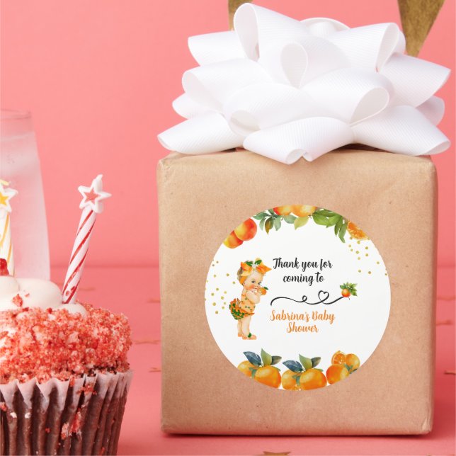 Adesivo Uma pequena Cutie está no seu Chá de fraldas (Festa)