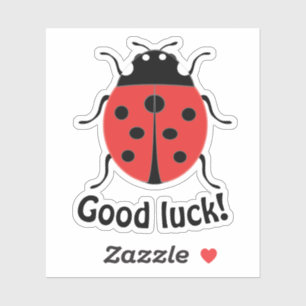 Adesivo Uma pequena e bonita joaninha dá boa sorte e sorte