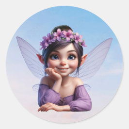 Adesivo Uma pequena fada mágica posando para a câmera
