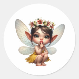 Adesivo Uma pequena fada mágica se agachando